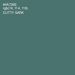 #4A726E - Cutty Sark Color Image
